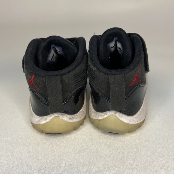 Jordan 11 Retro BT 6C Black Red Patent Leather Velcro Slip On Sneakers W/ Box - Picture 6 of 9